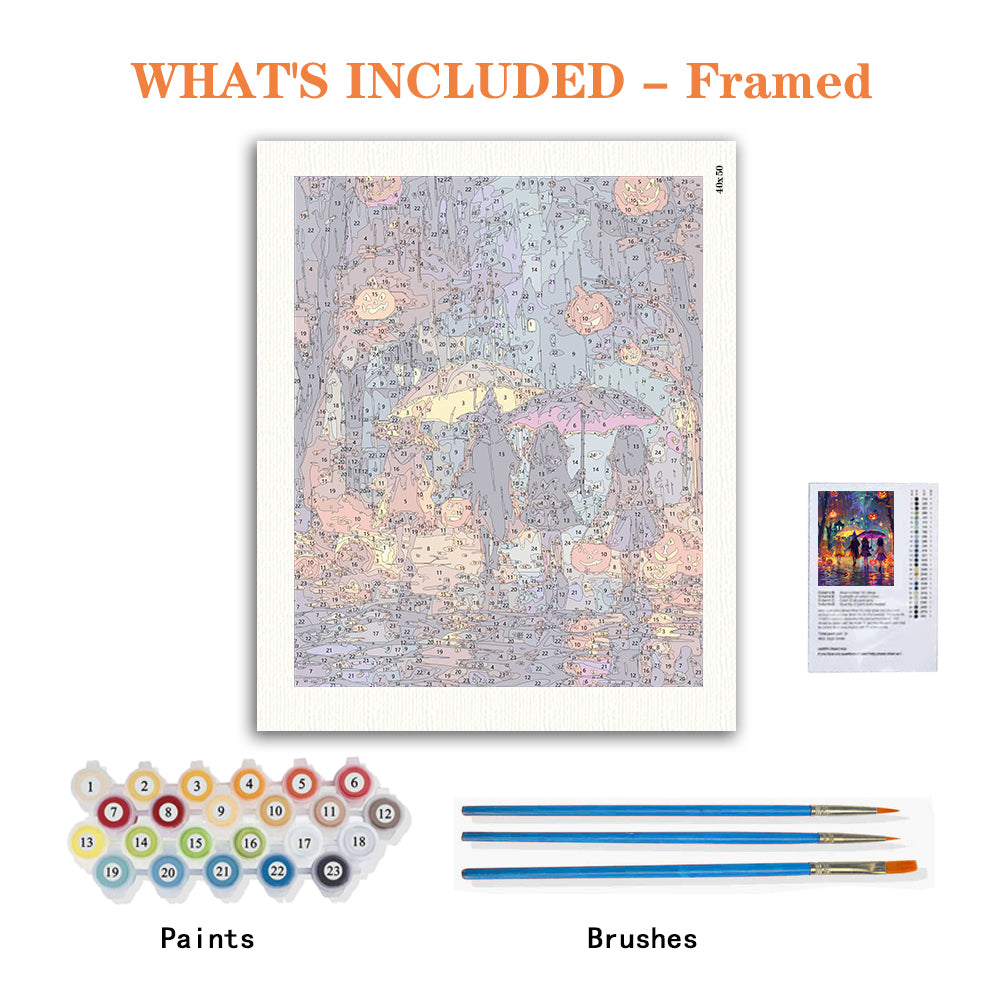 Rainy Halloween Magic – Paint by Numbers Kit