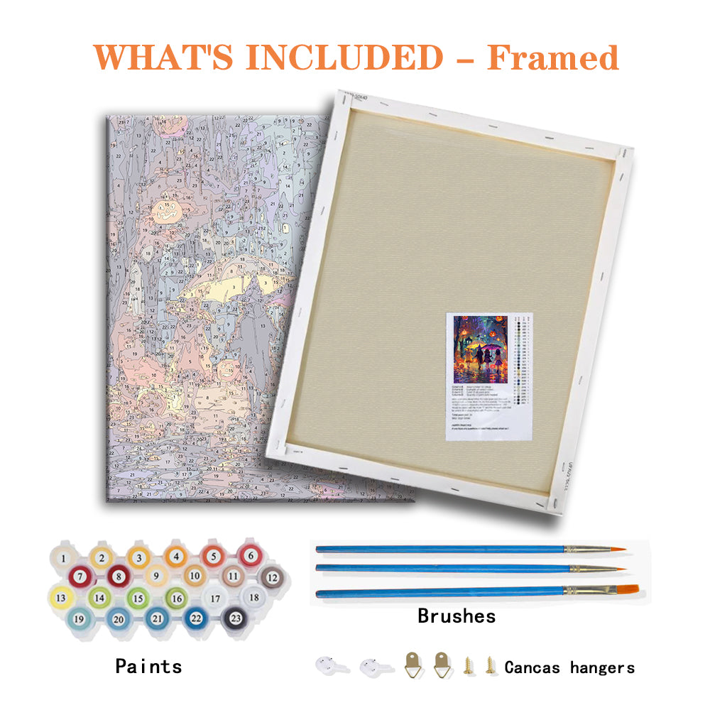 Rainy Halloween Magic – Paint by Numbers Kit