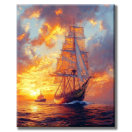 Romantic Sea Voyage - Paint by Numbers