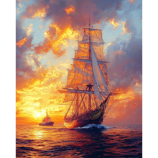 Romantic Sea Voyage - Paint by Numbers