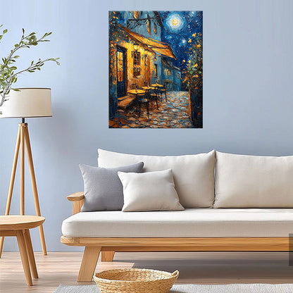 Romantic Cafe Landscape - Paint by Numbers