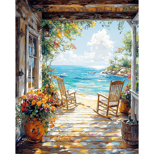 Romantic Sea View Paint by Numbers