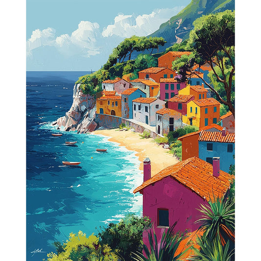 Romantic Boat - Paint by Numbers