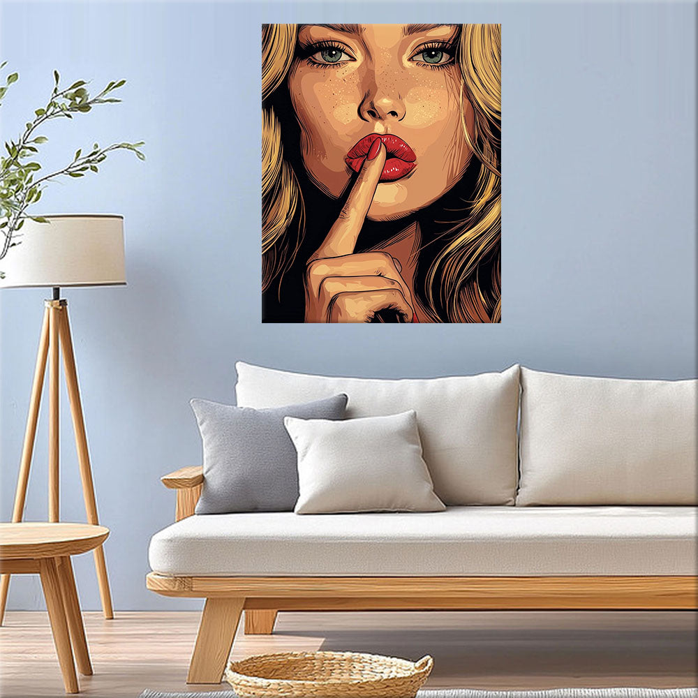 Red Lips - Secret - Paint by Numbers