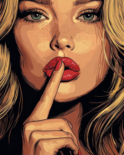 Red Lips - Secret - Paint by Numbers