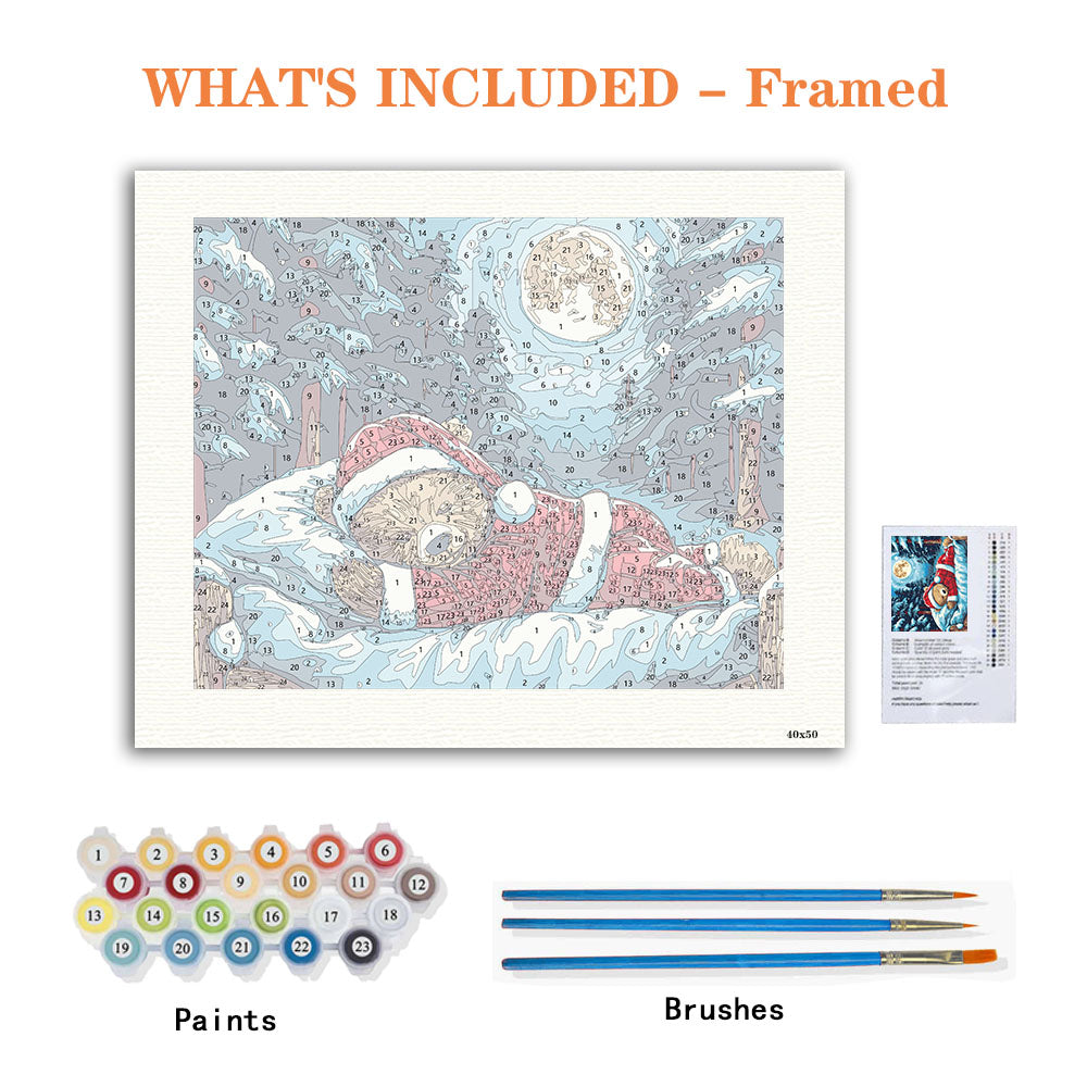 Santa Bear's Slumber - Paint by Numbers Kit