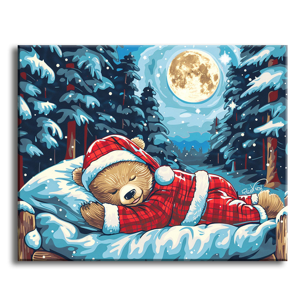 Santa Bear's Slumber - Paint by Numbers Kit