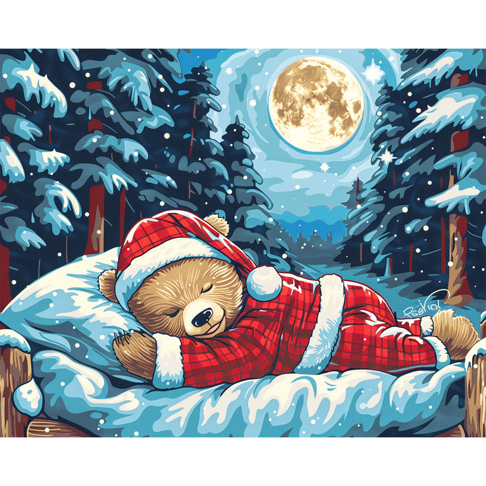 Santa Bear's Slumber - Paint by Numbers Kit