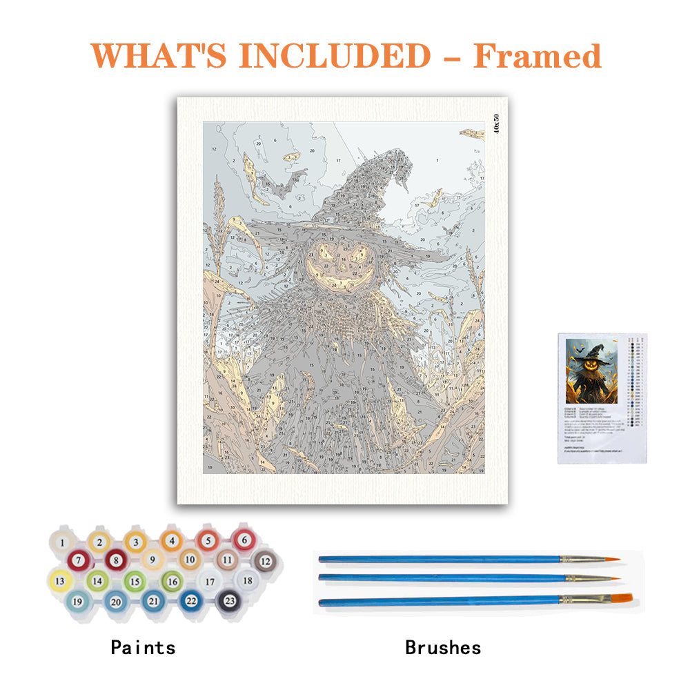 Scarecrow's Halloween Glow – Paint by Numbers Kit