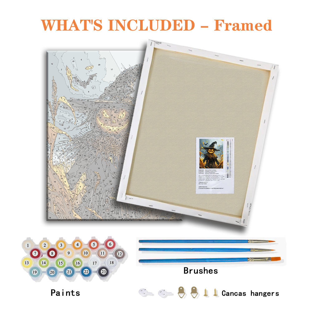 Scarecrow's Halloween Glow – Paint by Numbers Kit