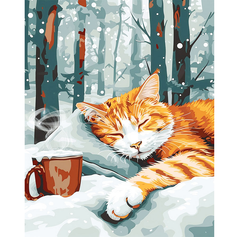 Snowfall Serenity - Paint by Numbers Kit
