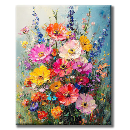 Summer meadow of colorful joy - paint by numbers