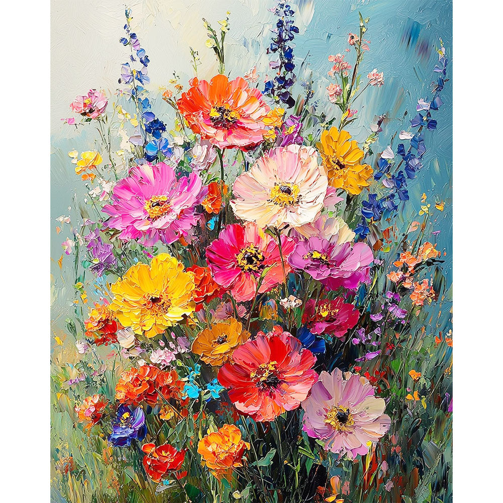 Summer meadow of colorful joy - paint by numbers