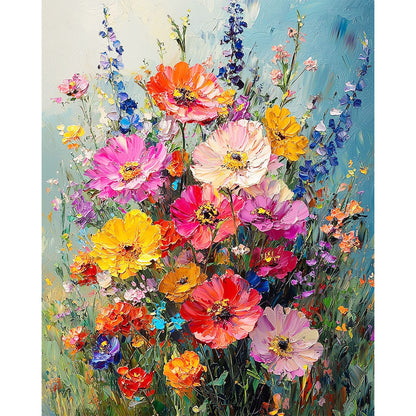 Summer meadow of colorful joy - paint by numbers