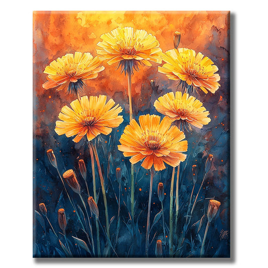 Summer meadow of colorful joy - paint by numbers