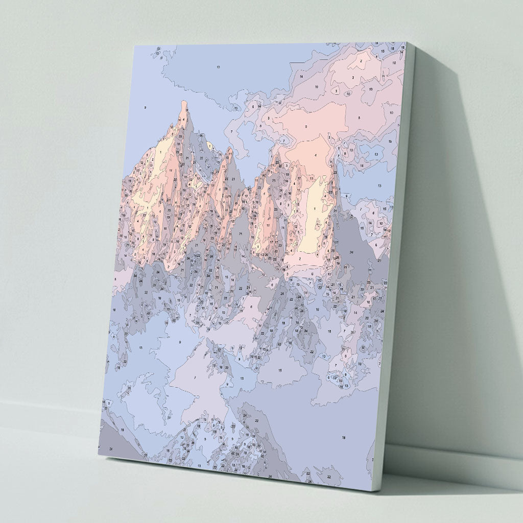 Sun-drenched Mountains - Paint by Numbers
