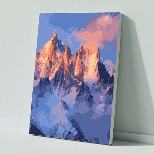 Sun-drenched Mountains - Paint by Numbers