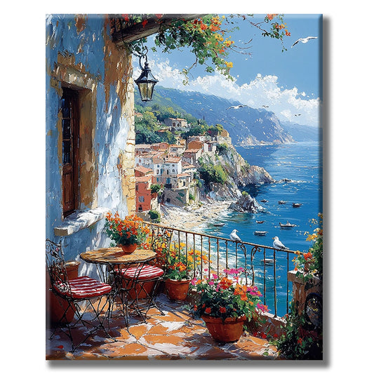 Sunny idyll on the coast - Paint by numbers
