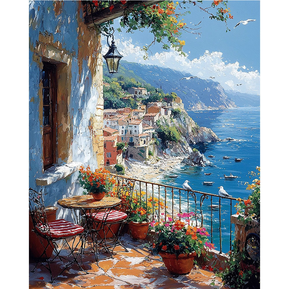 Sunny idyll on the coast - Paint by numbers