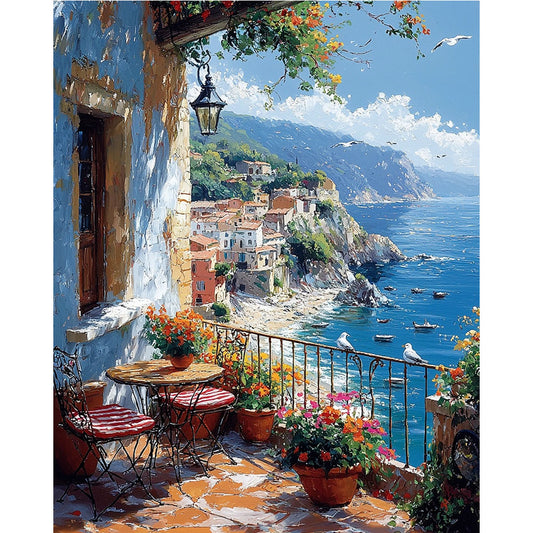 Sunny idyll on the coast - Paint by numbers