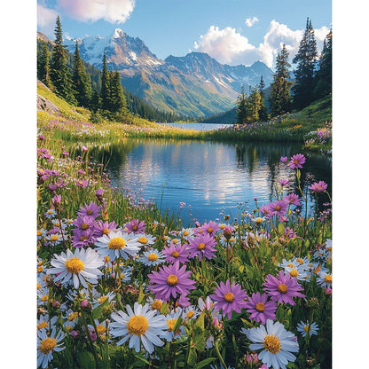 Sea of Mirror Flowers - Paint by Numbers
