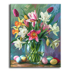 Spring Blossoms & Easter Eggs – Paint by Numbers Kit