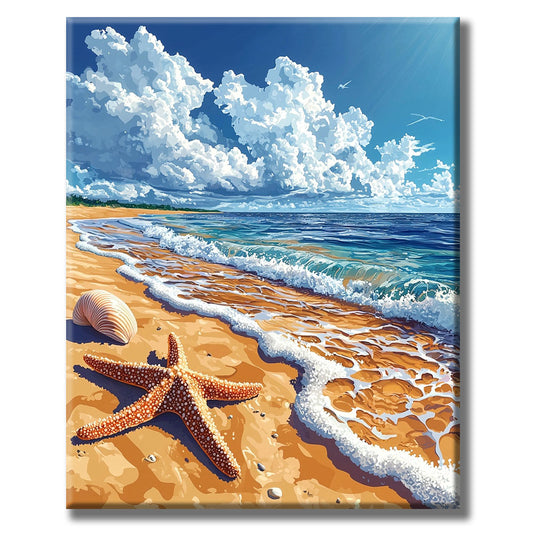 Star on the Beach - Paint by Numbers