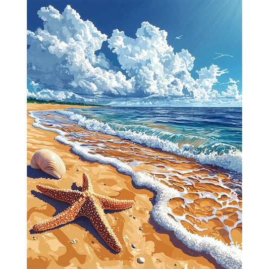 Star on the Beach - Paint by Numbers