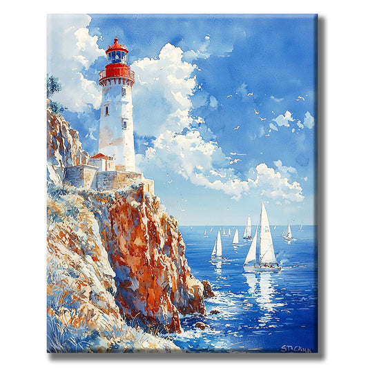 Silent Blue of the Coast - Paint by Numbers