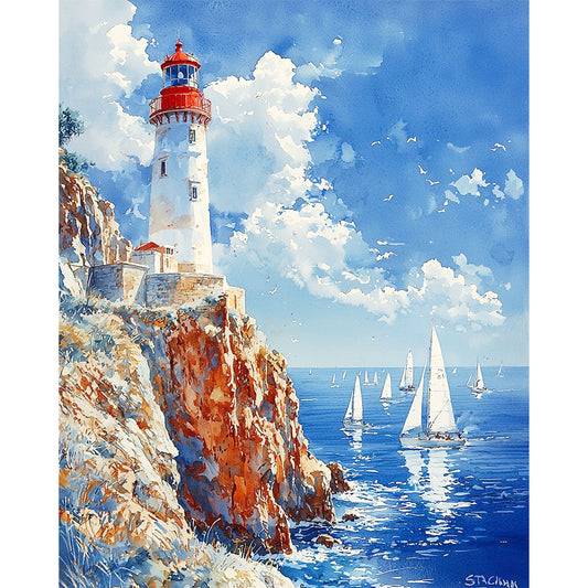 Silent Blue of the Coast - Paint by Numbers