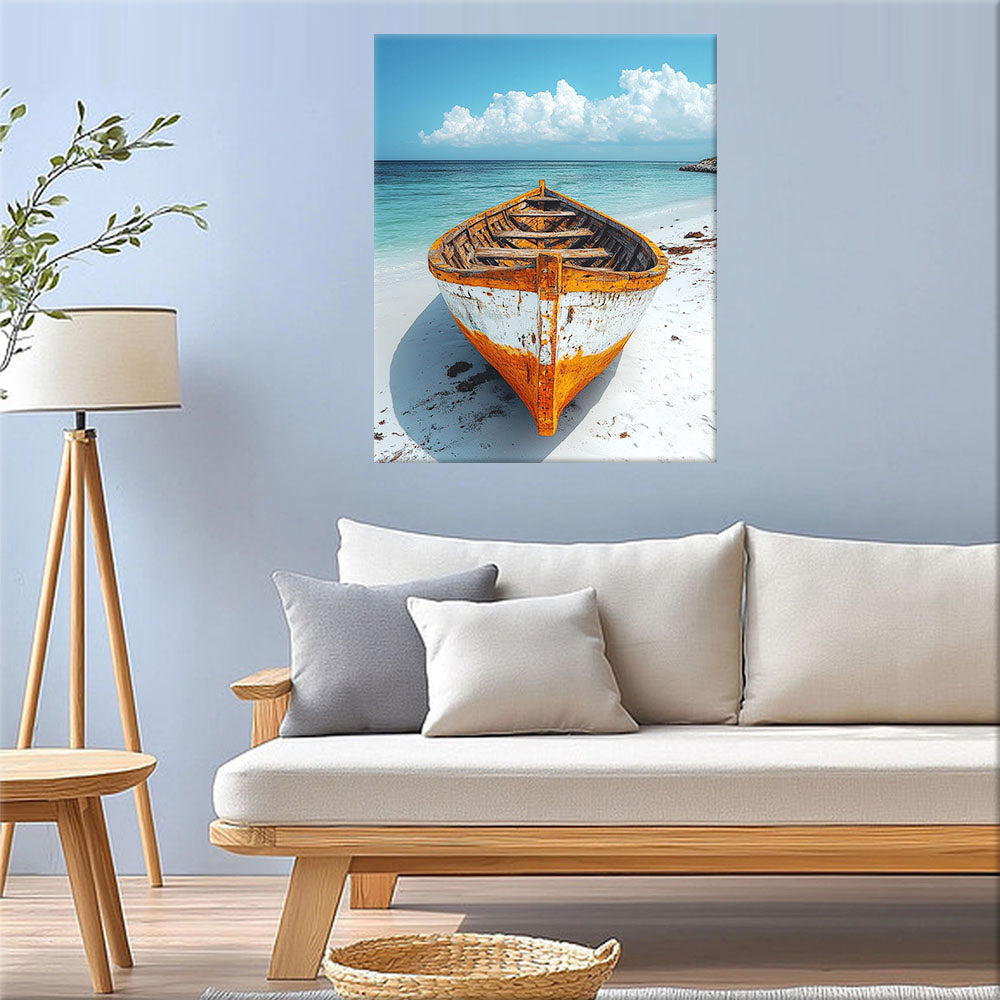 Beach boats - paint by numbers
