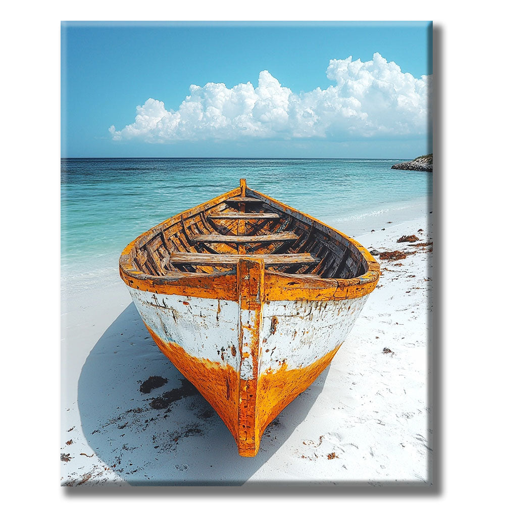 Beach boats - paint by numbers