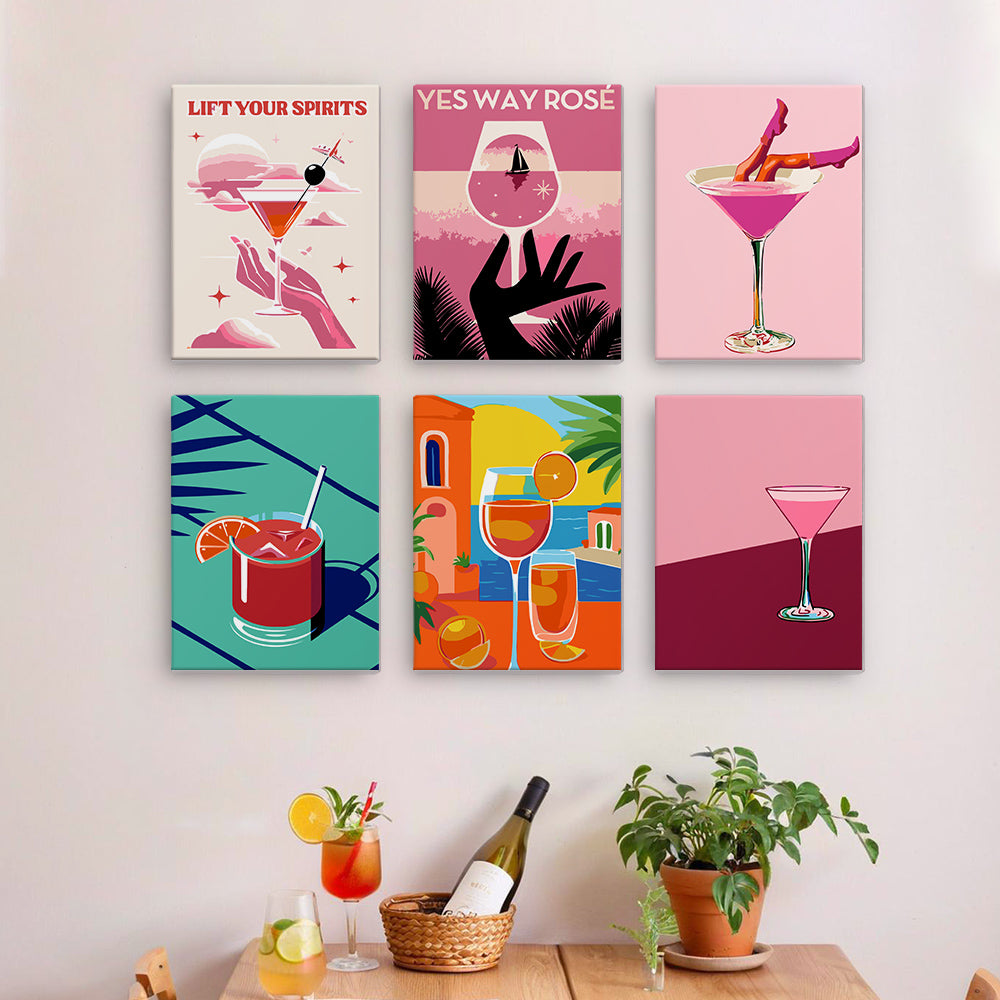 Süße Cocktails-Malen-nach-Zahlen