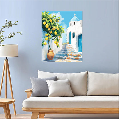 Clay Jug Lemon Sky - Paint by Numbers