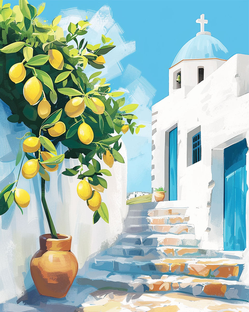 Clay Jug Lemon Sky - Paint by Numbers