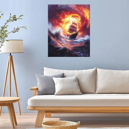 Untamed Sailing Battle - Paint by Numbers