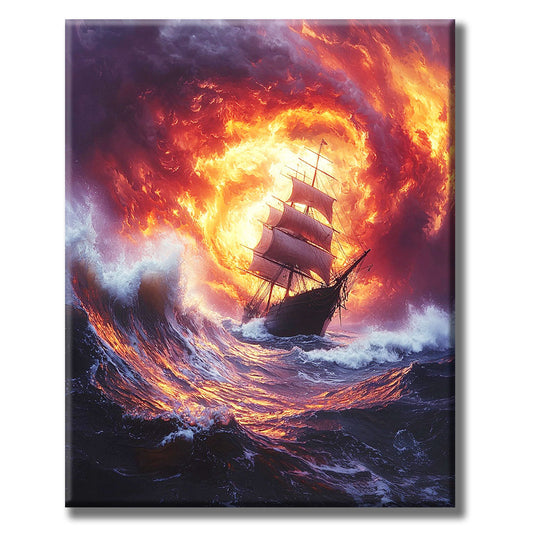 Untamed Sailing Battle - Paint by Numbers
