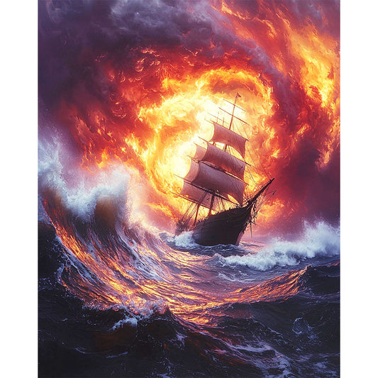 Untamed Sailing Battle - Paint by Numbers