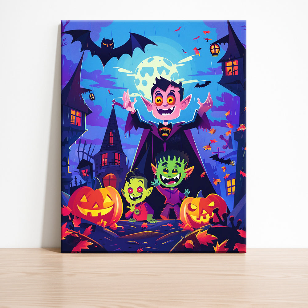 Vampire's Halloween Party – Paint by Numbers Kit