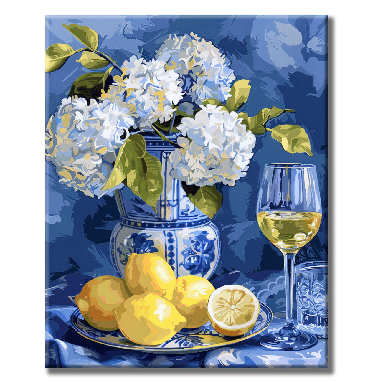 Vase-African Lily-Lemon - Paint by Numbers