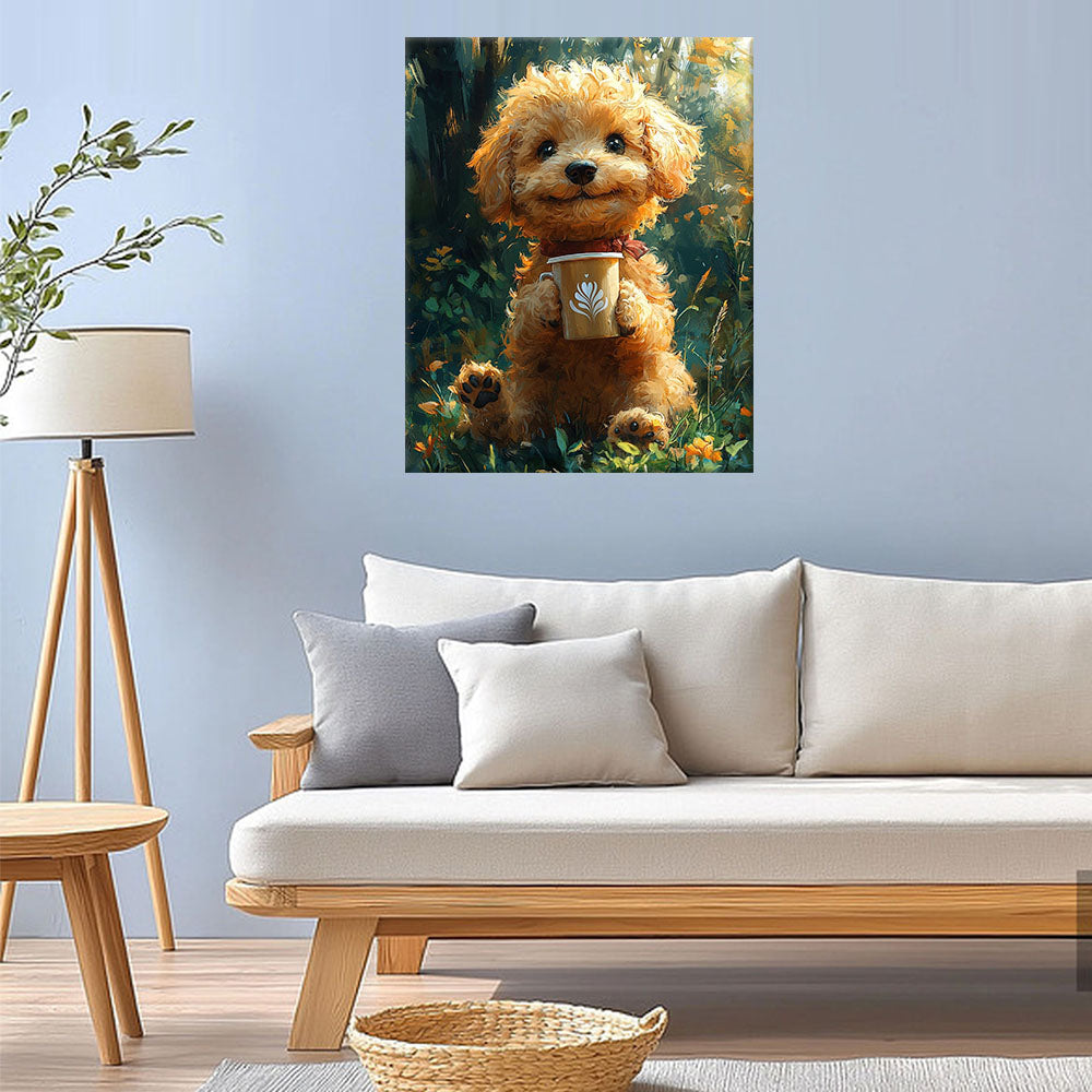 Playful Coffee Enjoyment - Painting by Numbers