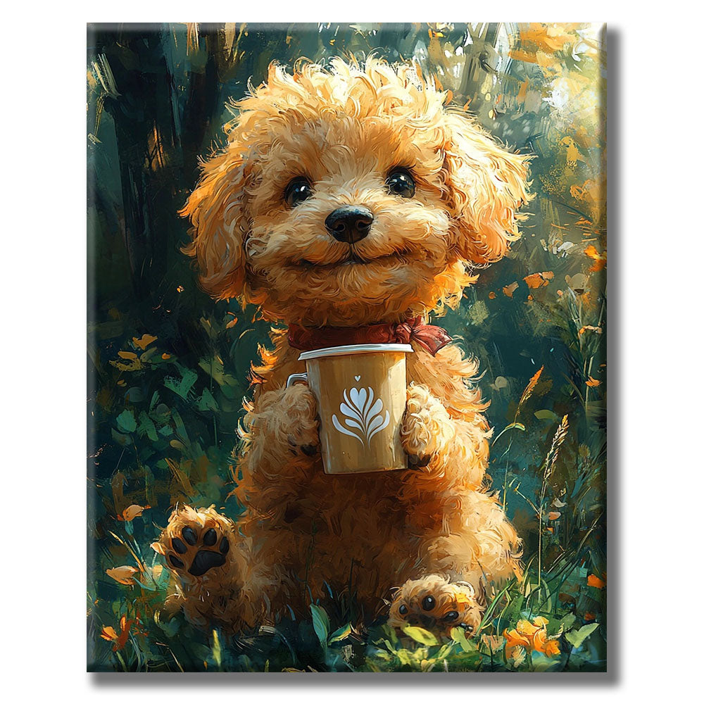 Playful Coffee Enjoyment - Painting by Numbers