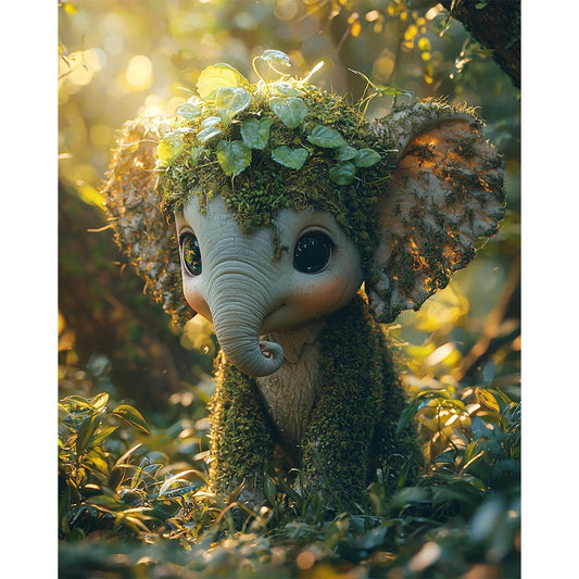 Forest Elf Elephant - Paint by Numbers