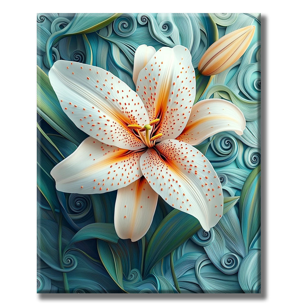 White Beauty Orchid - Paint by Numbers