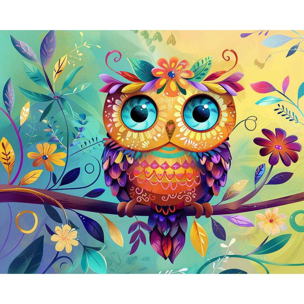 Whimsical Wisdom Owl