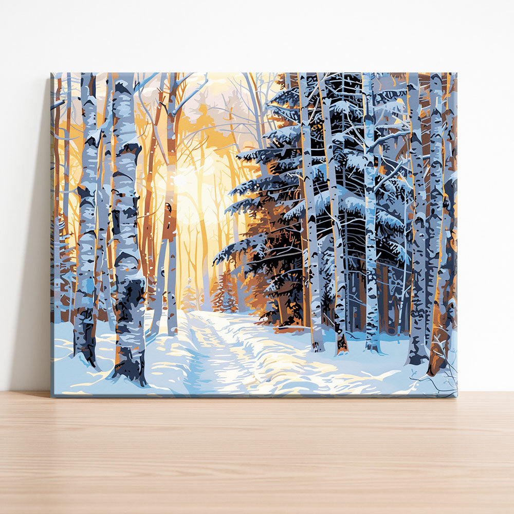 Winter's Golden Hour - Paint by Numbers Kit