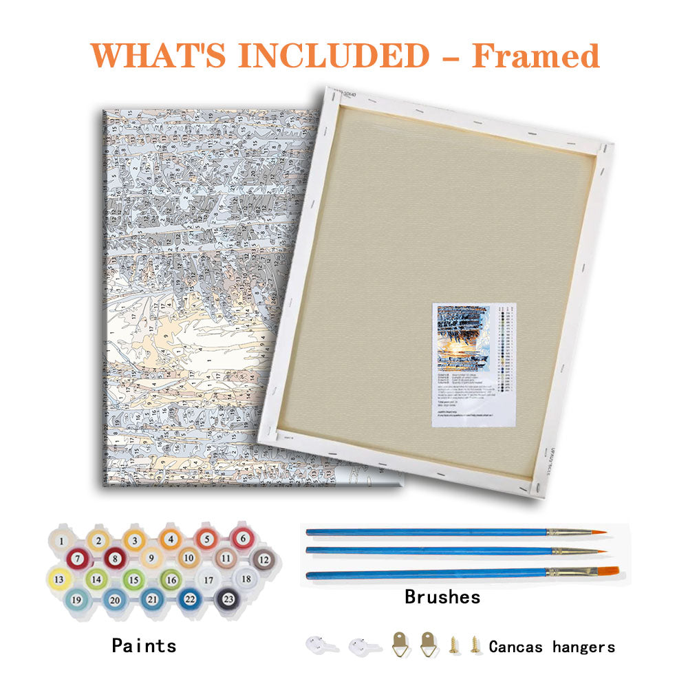 Winter's Golden Hour - Paint by Numbers Kit