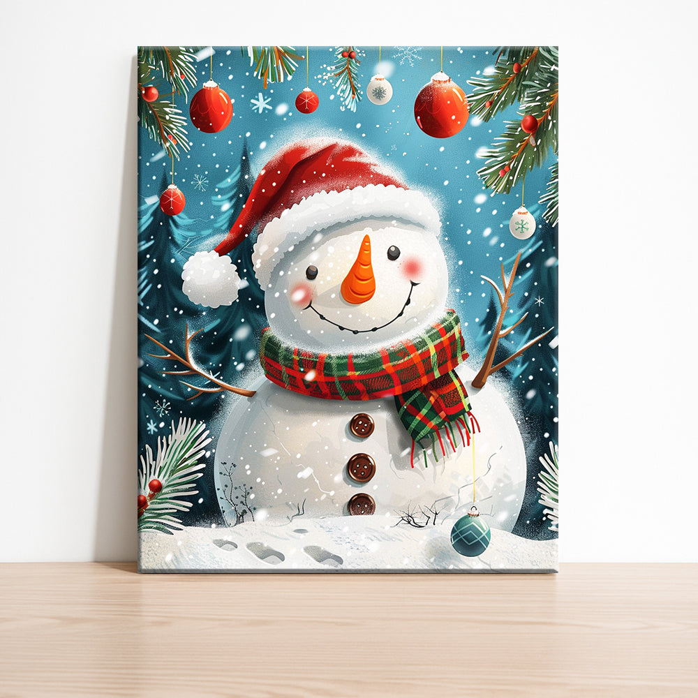 Winter's Joyful Snowman