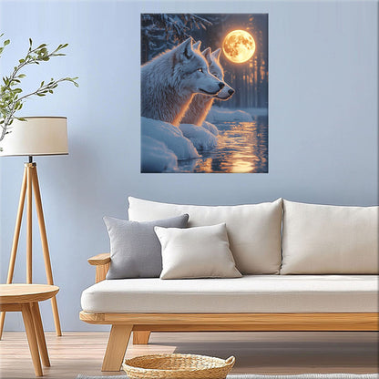 Wolves in the Moonlight - Paint by Numbers
