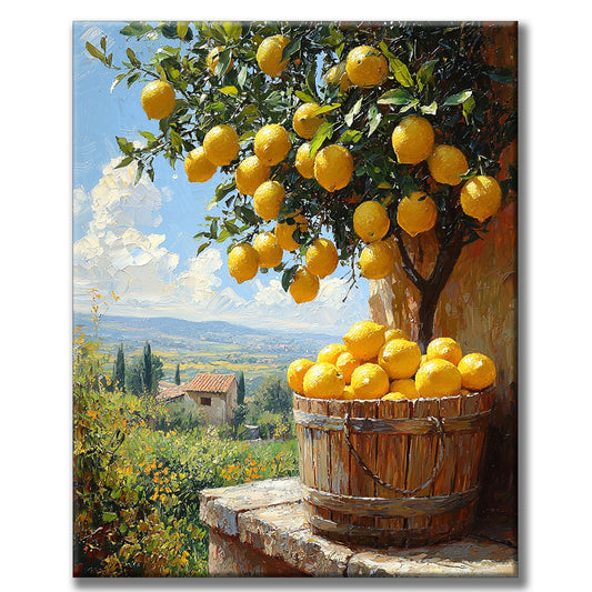 Lemon grove in summer - paint by numbers